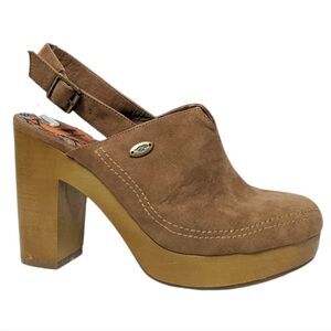 ROCKET DOG Faux Suede Block Heel Mules 8